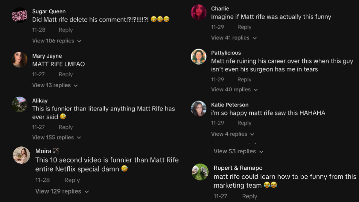 Commenti su Matt Rife