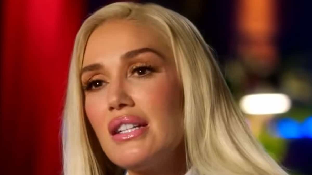 il volto della coach vocale Gwen Stefani ripreso dallo show della NBC