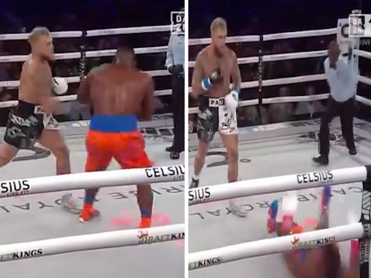 Jake Paul mette KO Andre August nel primo round di un incontro di boxe
