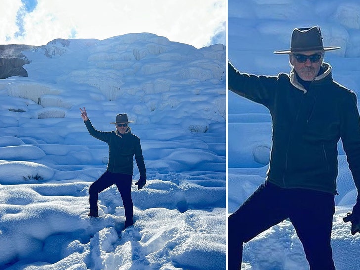 La foto di Pierce Brosnan Mammoth Terraces riaffiora dopo le citazioni di Yellowstone
