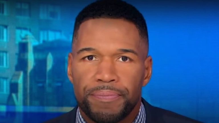 La faccia di Michael Strahan della star di GMA ripresa dall'episodio di ABC GMA