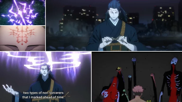   Montaggio dello screenshot della seconda stagione di Jujutsu Kaisen