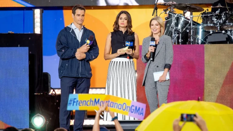 GMA ospita Rob Marciano, Cecilia Vega e Amy Robach mentre il rapper French Montana si esibisce alla ABC "Buon giorno America" al Rumsey Playfield, Central Park il 23 agosto 2019 a New York City.
