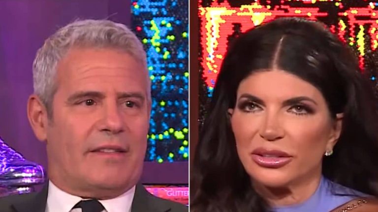 Screenshot di Andy Cohen e Teresa Giudice di WWHL